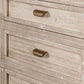 Kohl 70 Inch Dresser 6 Drawer Dual Tone Brown and Cream Mango Wood By Casagear Home BM307413