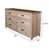 Kohl 70 Inch Dresser 6 Drawer Dual Tone Brown and Cream Mango Wood By Casagear Home BM307413