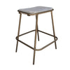 Kohl 25 Inch Counter Stool Mango Wood Seating Antique Gold Metal Frame By Casagear Home BM307445