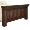 Abi Queen Size Bed Pine Wood Classic Molded Frame Design Rich Brown By Casagear Home