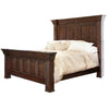 Abi Queen Size Bed, Pine Wood, Classic Molded Frame Design, Rich Brown By Casagear Home