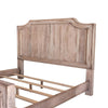 Genie King Size Bed Curved Style Headboard and Footboard Brown Mango Wood By Casagear Home