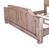 Genie King Size Bed Curved Style Headboard and Footboard Brown Mango Wood By Casagear Home BM307475