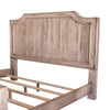 Genie Queen Size Bed Curved Headboard and Footboard Brown Mango Wood By Casagear Home BM307476