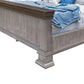 Zen King Size Bed Crown Molded Trim Details Weathered Gray Finish By Casagear Home BM307486