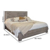 Ken King Size Bed with Headboard Footboard Clean Design Rustic Gray By Casagear Home BM307488