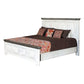 Feyi King Size Bed Clean Rustic Headboard and Footboard White Gray By Casagear Home BM307494