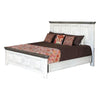 Feyi Queen Size Bed Clean Rustic Headboard and Footboard White Gray By Casagear Home