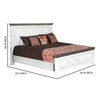 Feyi Queen Size Bed Clean Rustic Headboard and Footboard White Gray By Casagear Home
