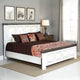 Feyi Queen Size Bed, Clean Rustic Headboard and Footboard, White, Gray By Casagear Home