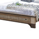 Fena King Size Bed Round Black Nailheads Distressed Wood Multicolor Brown By Casagear Home