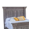 Siya King Size Bed Clean Rustic Headboard and Footboard Gray Finish By Casagear Home