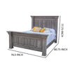Siya King Size Bed Clean Rustic Headboard and Footboard Gray Finish By Casagear Home