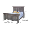 Siya Queen Size Bed Clean Rustic Headboard and Footboard Gray Finish By Casagear Home