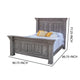 Siya Queen Size Bed Clean Rustic Headboard and Footboard Gray Finish By Casagear Home