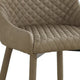 Tika 26 Inch Counter Height Chair, Set of 2, Faux Leather, Light Gray By Casagear Home