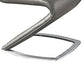 Lulu 25 Inch High Back Chair Set of 2 Chrome Base Faux Leather Gray By Casagear Home BM307516