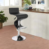 Cruze 22-30 Inch Adjustable Swivel Counter Height Stool, Wave Curves, Black By Casagear Home