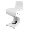 Cruze 22-30 Inch Adjustable Swivel Counter Height Stool, Wave Curves, White By Casagear Home