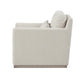 Liv 36 Inch Accent Chair Cushioned Seat Track Arms Off White Taupe By Casagear Home BM307559