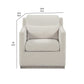 Liv 36 Inch Accent Chair Cushioned Seat Track Arms Off White Taupe By Casagear Home BM307559