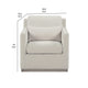 Liv 36 Inch Accent Chair Cushioned Seat Track Arms Off White Taupe By Casagear Home BM307559