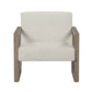 Cvi 31 Inch Armchair Cushioned Seat Taupe Framed Legs Beige Upholstery By Casagear Home BM307563