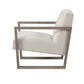 Cvi 31 Inch Armchair Cushioned Seat Taupe Framed Legs Beige Upholstery By Casagear Home BM307563