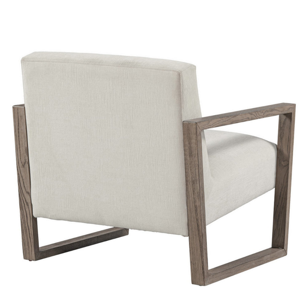 Cvi 31 Inch Armchair Cushioned Seat Taupe Framed Legs Beige Upholstery By Casagear Home BM307563