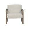 Cvi 31 Inch Armchair Cushioned Seat Taupe Framed Legs Off White Finish By Casagear Home BM307564