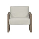 Cvi 31 Inch Armchair Cushioned Seat Taupe Framed Legs Off White Finish By Casagear Home BM307564