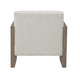 Cvi 31 Inch Armchair Cushioned Seat Taupe Framed Legs Off White Finish By Casagear Home BM307564