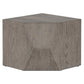 20 Inch Modular Coffee Table, Geometric Angled Style, Rustic Ash Oak Finish By Casagear Home