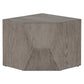 20 Inch Modular Coffee Table, Geometric Angled Style, Rustic Ash Oak Finish By Casagear Home