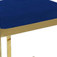 Dok 26 Inch Counter Height Stool Blue Cantilever Gold Stainless Steel By Casagear Home BM307568