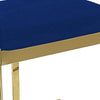 Dok 26 Inch Counter Height Stool Blue Cantilever Gold Stainless Steel By Casagear Home BM307568