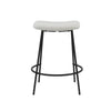 Ast 26 Inch Set of 2 Counter Height Stools Saddle Seat Black Metal White By Casagear Home BM307571