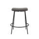 Ast 26 Inch Set of 2 Counter Height Stools Saddle Seat Black Metal Gray By Casagear Home BM307572