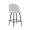 Ast 26 Inch Counter Height Chair, Set of 2, Arched Backrest, Black, White By Casagear Home