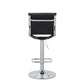 Beli 24-31 Inch Barstool Chair, Set of 2, Adjustable Height, Chrome, Black By Casagear Home