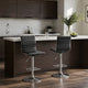 Beli 24-31 Inch Barstool Chair, Set of 2, Adjustable Height, Chrome, Black By Casagear Home