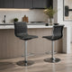 Beli 24-31 Inch Barstool Chair, Set of 2, Adjustable Height, Chrome, Black By Casagear Home
