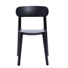 Qin 20 Inch Dining Side Chair, Set of 4, Contoured Back, Curved Seat, Black By Casagear Home