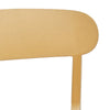 Qin 20 Inch Dining Side Chair Set of 4 Contoured Back Curved Seat Yellow By Casagear Home BM307582