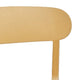 Qin 20 Inch Dining Side Chair Set of 4 Contoured Back Curved Seat Yellow By Casagear Home BM307582