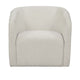 Lea 33 Inch Barrel Club Chair Cushioned Seating Soft Beige Upholstery By Casagear Home BM307584