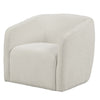 Lea 33 Inch Barrel Club Chair Cushioned Seating Soft Beige Upholstery By Casagear Home BM307584