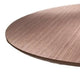 Nasa 49 Inch Modern Dining Table, Walnut Wood Surface, Black Pedestal Base