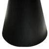Nasa 49 Inch Modern Dining Table, Walnut Wood Surface, Black Pedestal Base