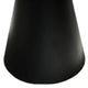 Nasa 49 Inch Modern Dining Table, Walnut Wood Surface, Black Pedestal Base